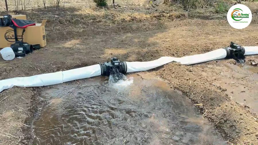 Flood irrigation field channel diagram